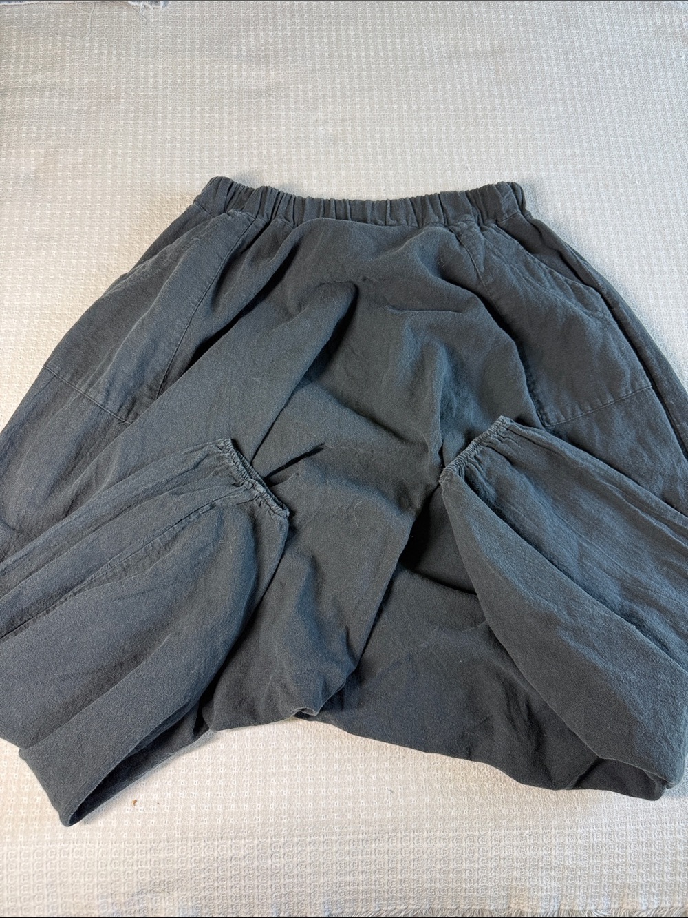 Made in Italy linen cotton blend drop crotch genie harem gypsy pants size M/L - Picture 4 of 7